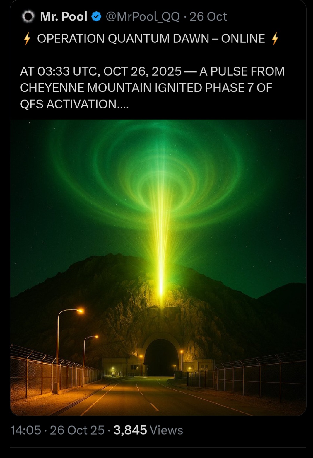  There is an operation at NORAD called Project Stargate I have developed & been running since the 1980 